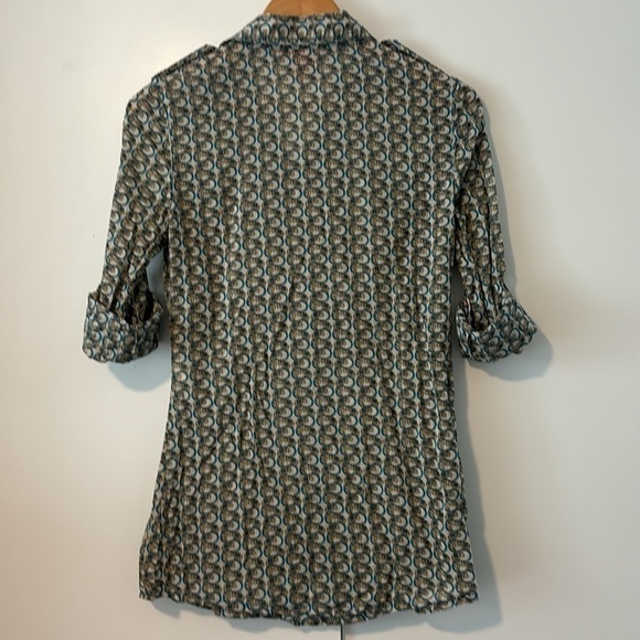 Tory Burch Elephant print blouse tunic size 2 with flaws - Picture 13 of 13